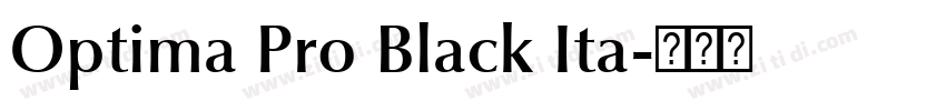 Optima Pro Black Ita字体转换